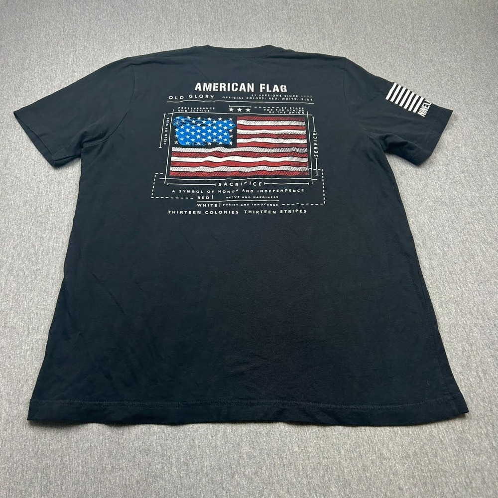 Nine Line Apparel American Flag Short Sleeve Tshirt Mens XL Black Veteran - Picture 11 of 14
